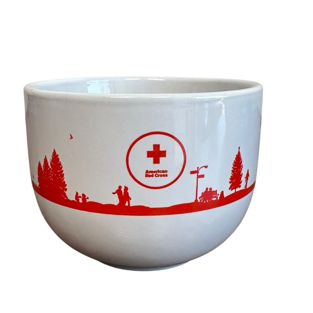 American Red Cross White And Red Coffee Mug Forest Park Trees